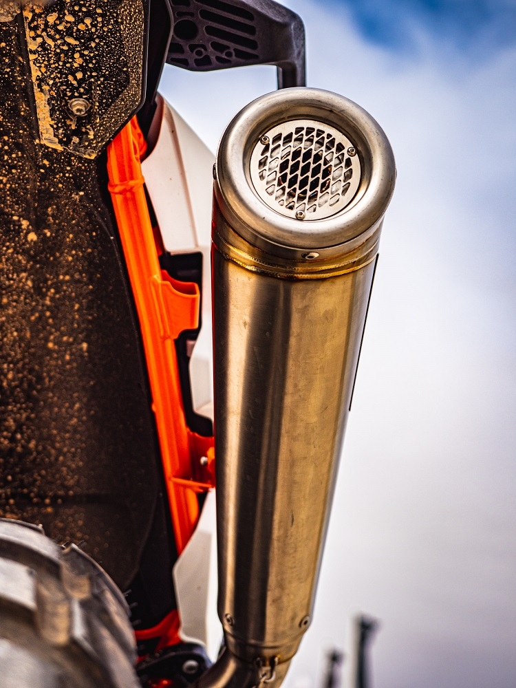 Escape compatível com Ktm Duke 890 2021-2024, Deeptone Inox, Sistema racing Silencioso com tubo de ligação 