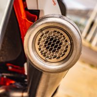 Escape compatível com Ktm Duke 890 2021-2024, Deeptone Inox, Sistema racing Silencioso com tubo de ligação 