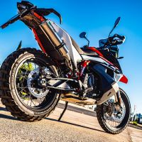 Escape compatível com Husqvarna Norden 901 2022-2024, M3 Inox , Sistema racing Silencioso com tubo de ligação 