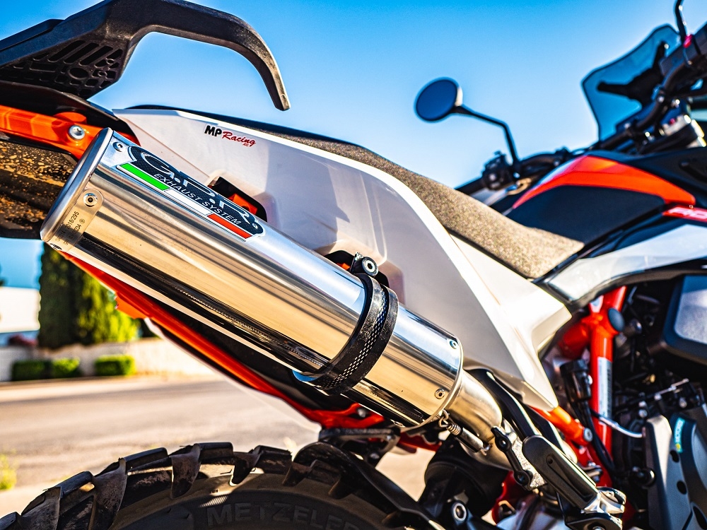 Escape compatível com Husqvarna Norden 901 2022-2024, M3 Inox , Sistema racing Silencioso com tubo de ligação 