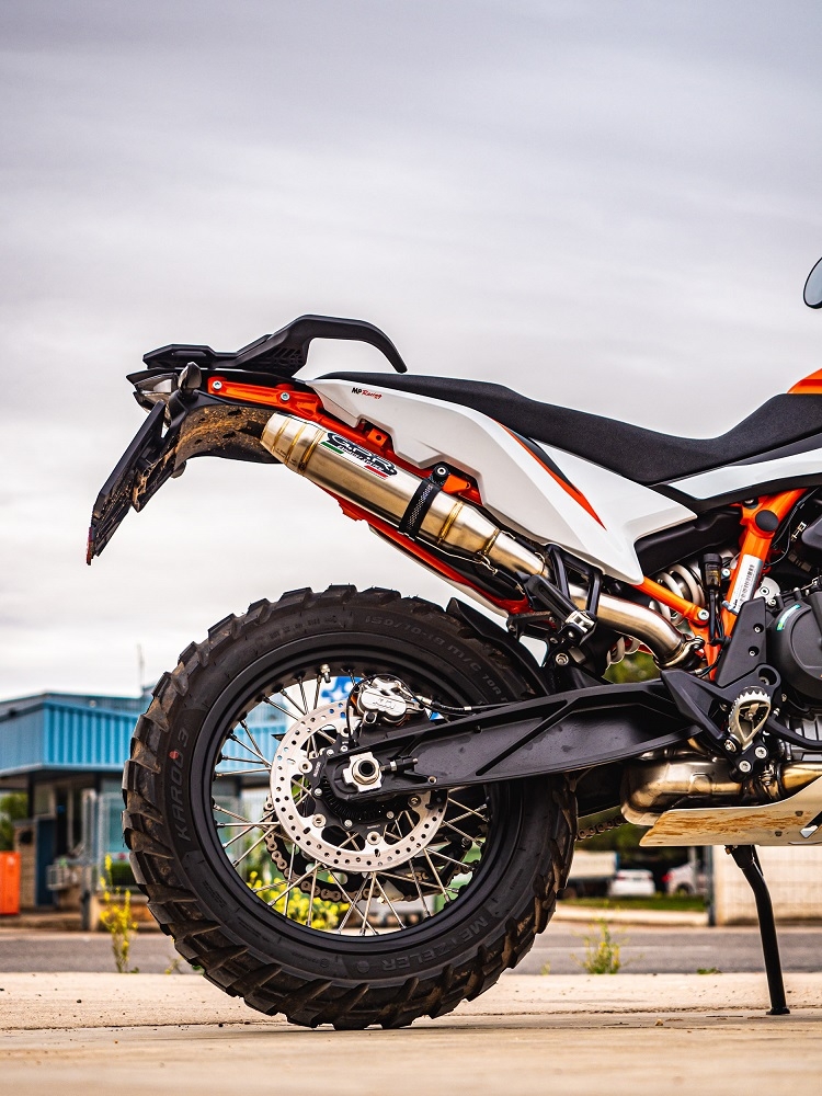Escape compatível com Ktm Duke 890 2021-2024, Deeptone Inox, Escape legal, homologado, silenciador com db killer removível e tubo de ligação específico 