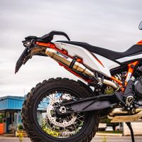 Escape compatível com Ktm Duke 890 2021-2024, Deeptone Inox, Escape legal, homologado, silenciador com db killer removível e tubo de ligação específico 