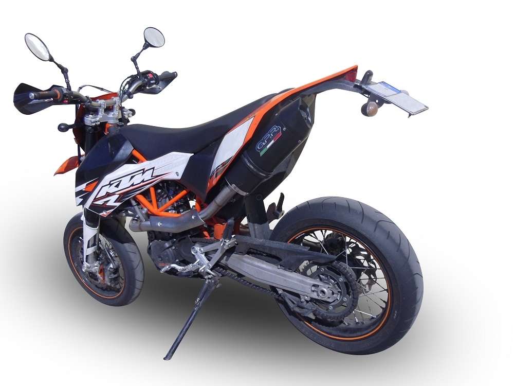Escape compatível com Ktm Smc 690 R 2007-2016, Furore Nero, Sistema homologado,legal, linha completa, incluindo db killer removível mais coletor 