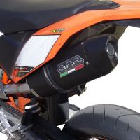 Escape compatível com Ktm Smc 690 R 2007-2016, Furore Nero, Sistema homologado,legal, linha completa, incluindo db killer removível mais coletor 