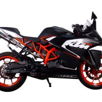 Escape compatível com Ktm Rc 125 2014-2016, Deeptone Inox, Escape legal, homologado, silenciador com db killer removível e tubo de ligação específico 