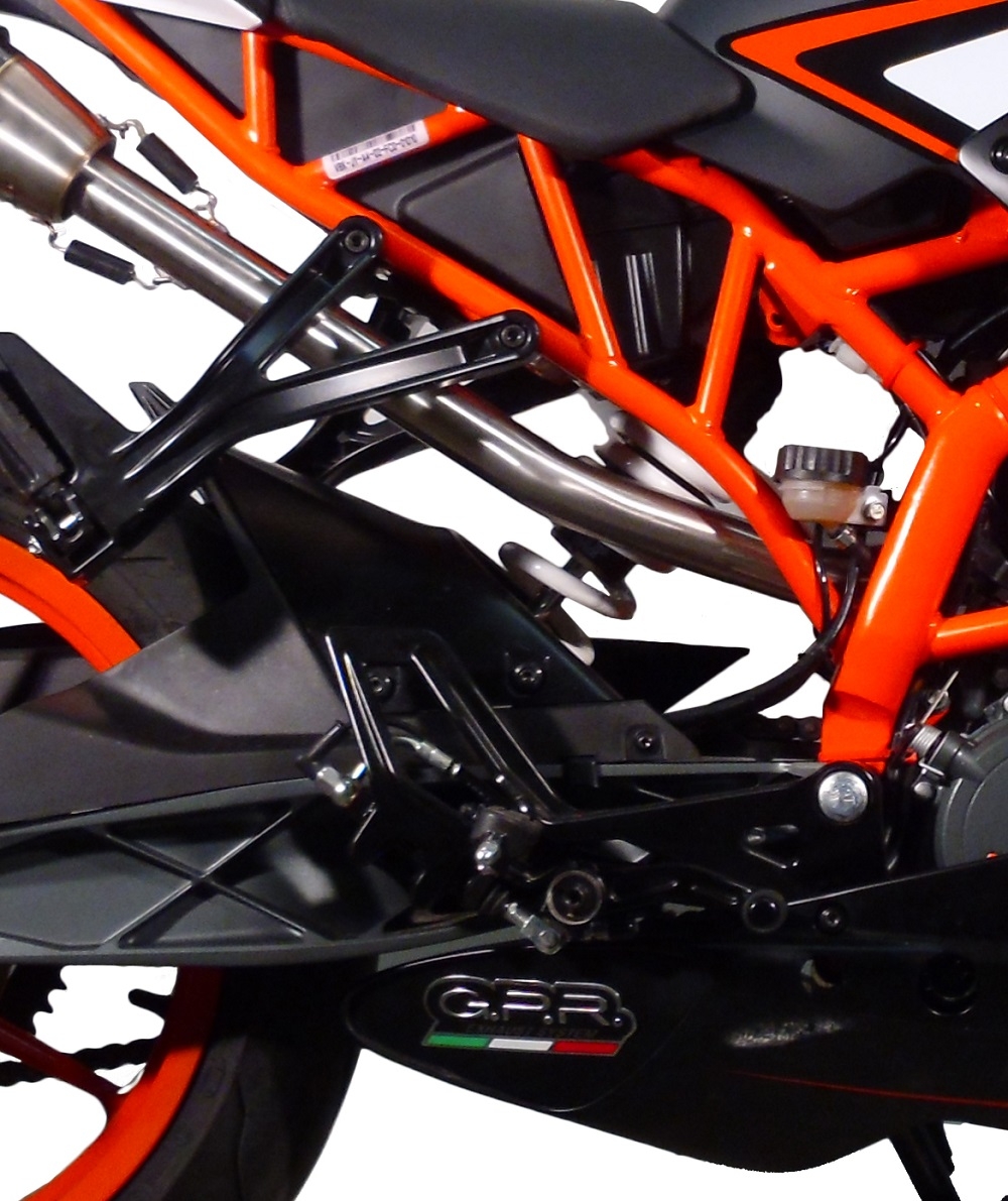 Escape compatível com Ktm Rc 125 2014-2016, Albus Ceramic, Escape legal, homologado, silenciador com db killer removível e tubo de ligação específico 