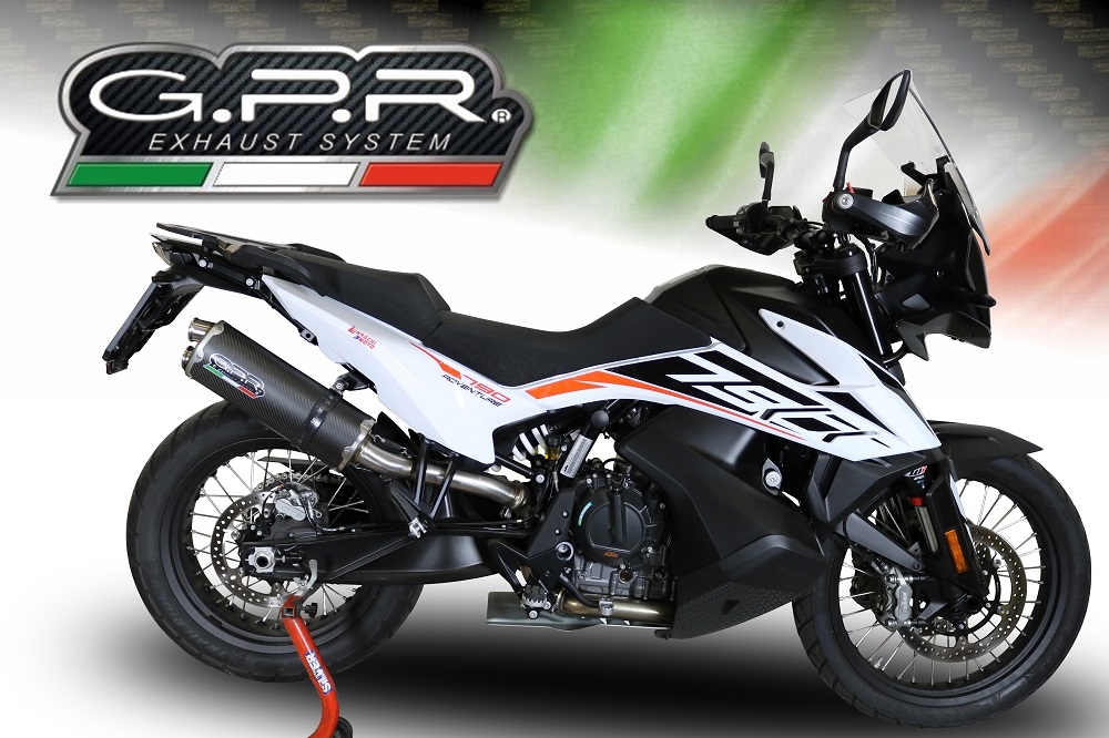 Escape compatível com Ktm Adventure 790 2021-2024, Dual Poppy, Escape legal, homologado, silenciador com db killer removível e tubo de ligação específico 