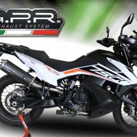 Escape compatível com Ktm Adventure 790 2021-2024, Dual Poppy, Escape legal, homologado, silenciador com db killer removível e tubo de ligação específico 
