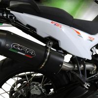 Escape compatível com Ktm Adventure 790 2021-2024, Furore Evo4 Nero, Escape legal, homologado, silenciador com db killer removível e tubo de ligação específico 