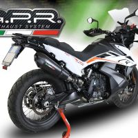 GPR escape compatível com  Ktm Adventure 790 2018-2020, New Grand Prix Evo Black Titanium, Escape legal, homologado, silenciador com db killer removível e tubo de ligação específico 