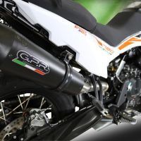 GPR escape compatível com  Ktm Adventure 790 2018-2020, New Grand Prix Evo Black Titanium, Escape legal, homologado, silenciador com db killer removível e tubo de ligação específico 