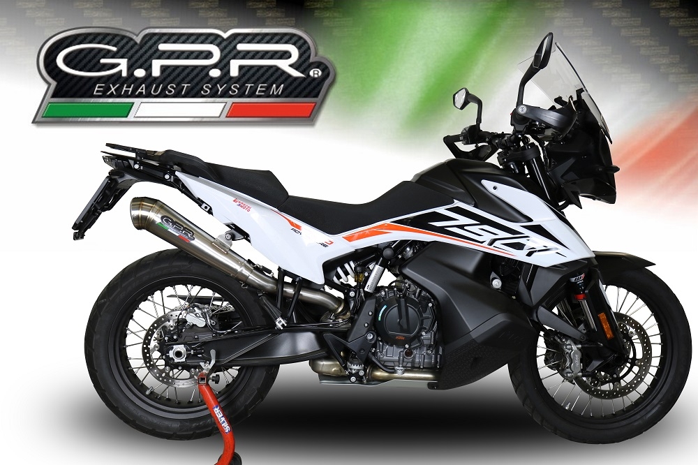 Escape compatível com Ktm Adventure 790 2021-2024, Powercone Evo, Escape legal, homologado, silenciador com db killer removível e tubo de ligação específico 
