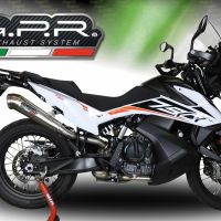Escape compatível com Ktm Adventure 790 2021-2024, Powercone Evo, Escape legal, homologado, silenciador com db killer removível e tubo de ligação específico 