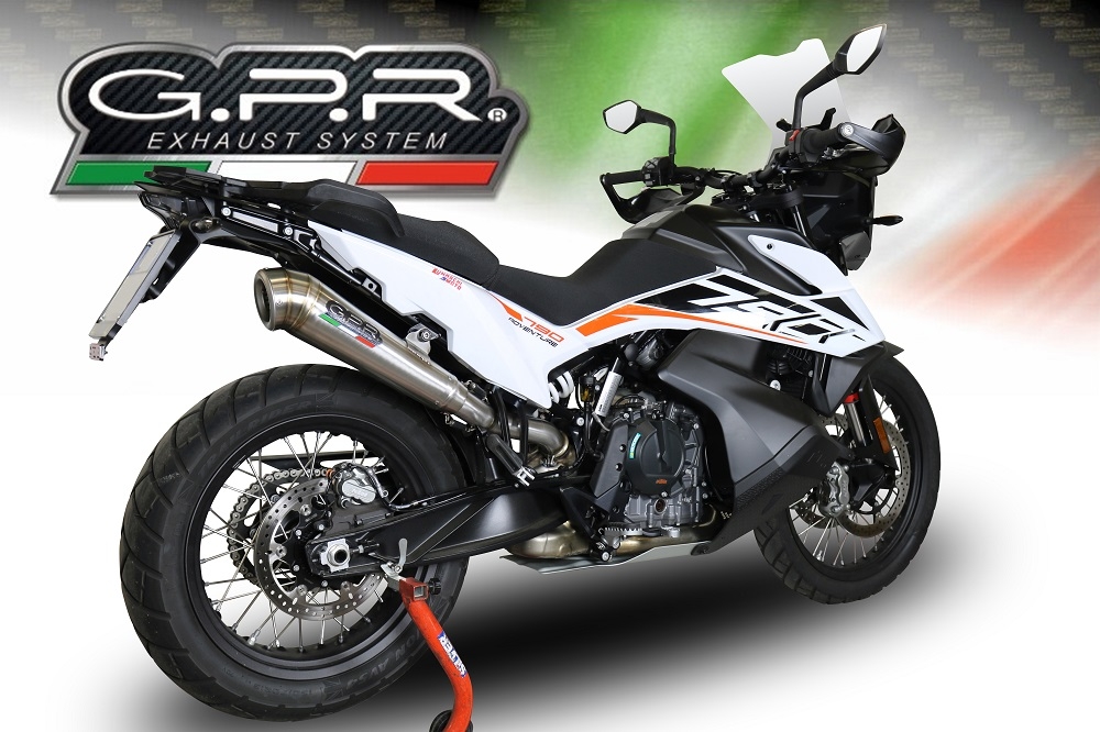 Escape compatível com Ktm Adventure 790 2021-2024, Powercone Evo, Escape legal, homologado, silenciador com db killer removível e tubo de ligação específico 