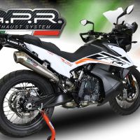 Escape compatível com Ktm Adventure 790 2021-2024, Powercone Evo, Escape legal, homologado, silenciador com db killer removível e tubo de ligação específico 
