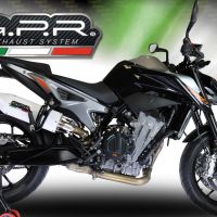 Escape compatível com Ktm Duke 790 2021-2024, Albus Evo4, Escape legal, homologado, silenciador com db killer removível e tubo de ligação específico 