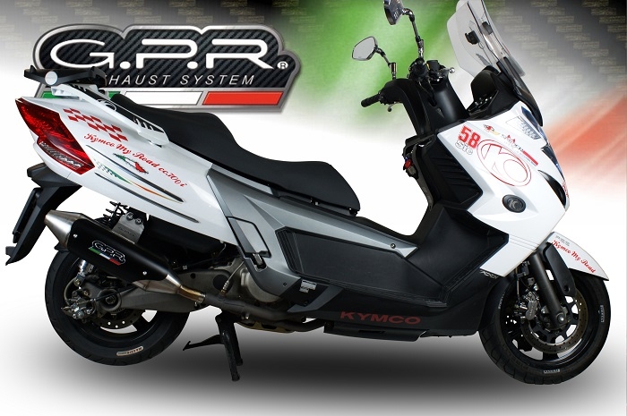 Escape compatível com Kymco Myroad 700 2012-2016, Power Bomb, Escape legal, homologado, silenciador com db killer removível e tubo de ligação específico 