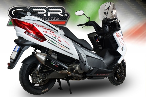 Escape compatível com Kymco Myroad 700 2012-2016, Power Bomb, Escape legal, homologado, silenciador com db killer removível e tubo de ligação específico 