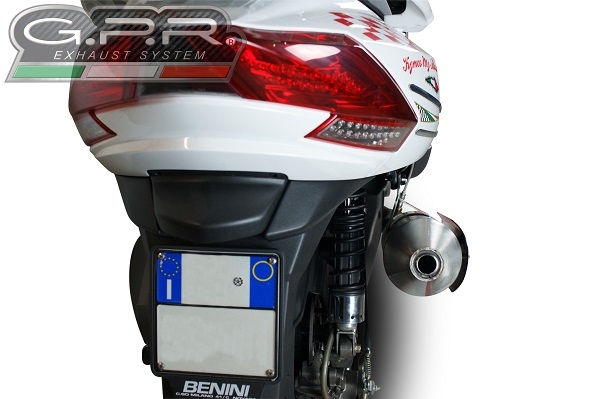 Escape compatível com Kymco Myroad 700 2012-2016, Power Bomb, Escape legal, homologado, silenciador com db killer removível e tubo de ligação específico 