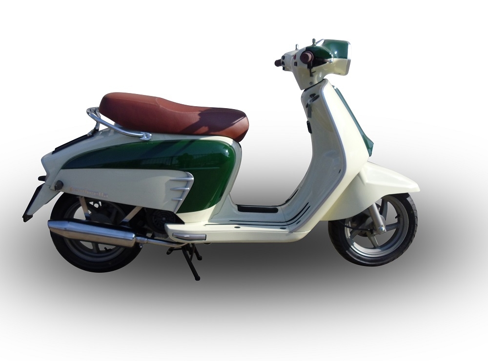 Escape compatível com Lambretta Lambretta 125 - 150 Milano 2012-2014, Ultracone lucido, Sistema homologado,legal, linha completa, incluindo db killer removível mais coletor 