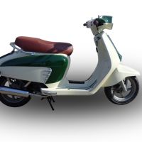 Escape compatível com Lambretta Lambretta 125 - 150 Milano 2012-2014, Ultracone lucido, Sistema homologado,legal, linha completa, incluindo db killer removível mais coletor 