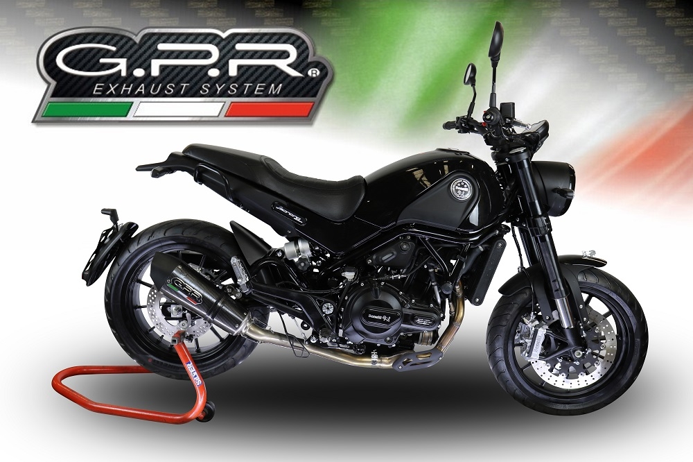 Escape compatível com Benelli Leoncino 500 Trail 2017-2024, Gpe Ann. Poppy, Escape legal, homologado, silenciador com db killer removível e tubo de ligação específico 