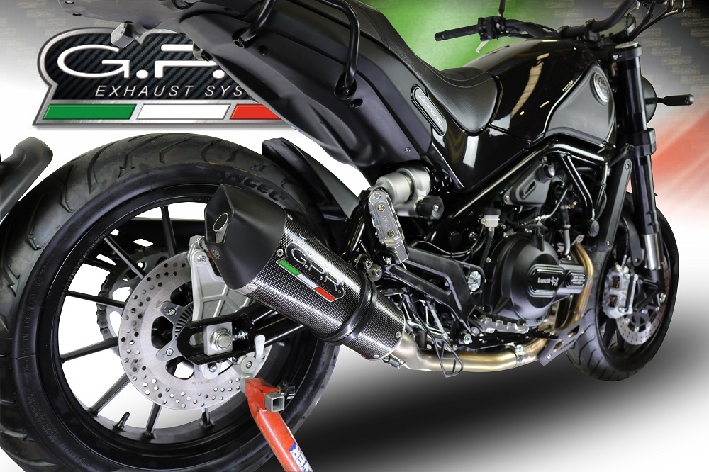 Escape compatível com Benelli Leoncino 500 Trail 2017-2024, Gpe Ann. Poppy, Escape legal, homologado, silenciador com db killer removível e tubo de ligação específico 