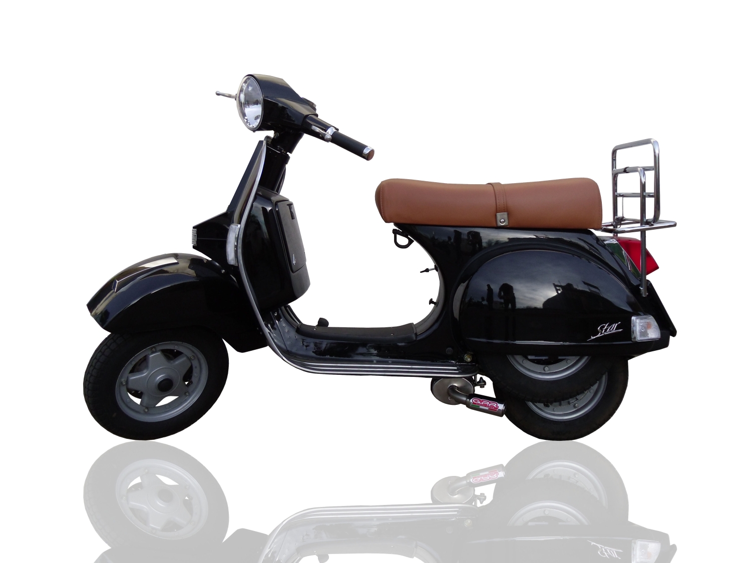 Escape compatível com Lml Star 125 4 Tempi - 4 Strokes Genuine Stella 2010-2013, Alluminio, Sistema homologado com catalisador linha completa, silencioso mais coletor 
