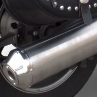 Escape compatível com Yamaha Xvs 1300 Midnight Star 2006-2014, Inox Oval Bomb, Escape legal, homologado, silenciador com db killer removível e tubo de ligação específico 