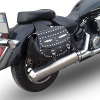 Escape compatível com Yamaha Xvs 1300 Midnight Star 2006-2014, Inox Oval Bomb, Escape legal, homologado, silenciador com db killer removível e tubo de ligação específico 