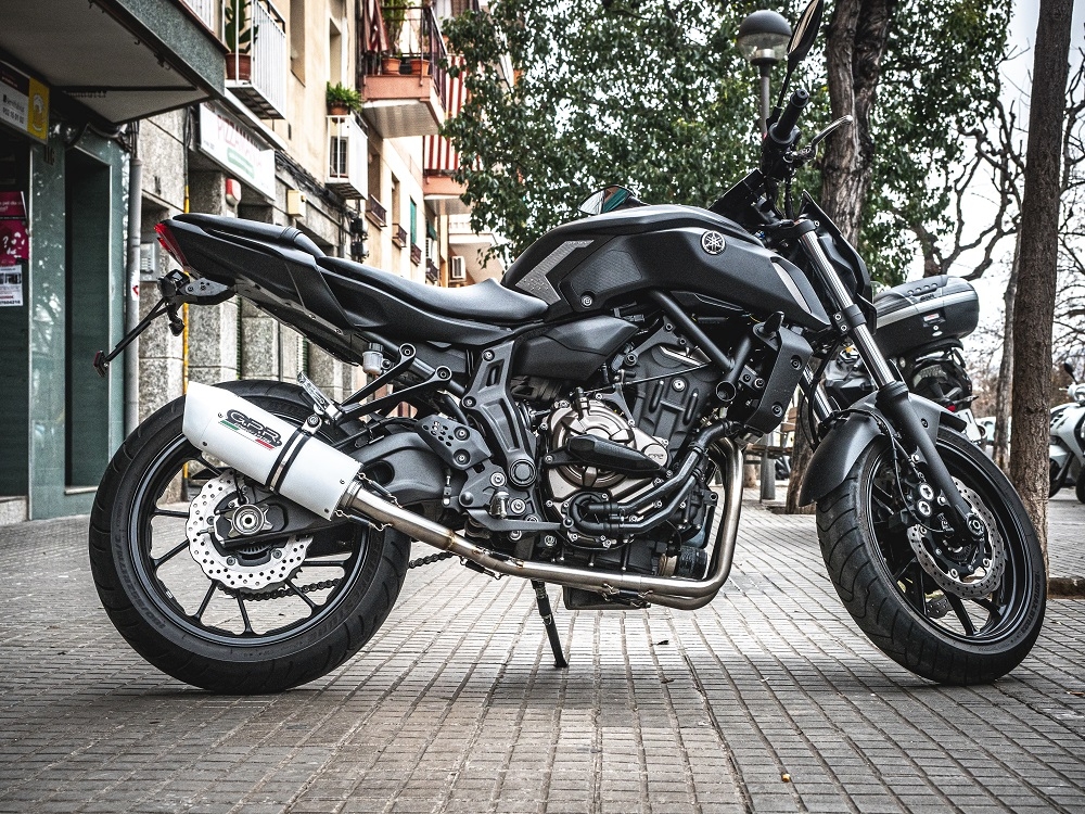 Escape compatível com Yamaha Mt-07 2017-2020, Albus Evo4, Sistema homologado com catalisador linha completa, silencioso mais coletor 