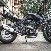 Escape compatível com Yamaha Mt-07 2017-2020, Albus Evo4, Sistema homologado com catalisador linha completa, silencioso mais coletor 