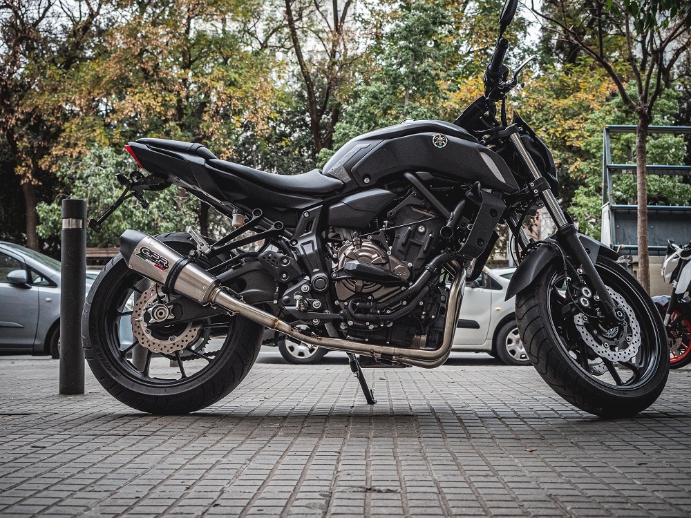 GPR escape compatível com  Yamaha Mt-07  2014-2016, New Grand Prix Evo Titanium, Sistema homologado com catalisador linha completa, silencioso mais coletor 