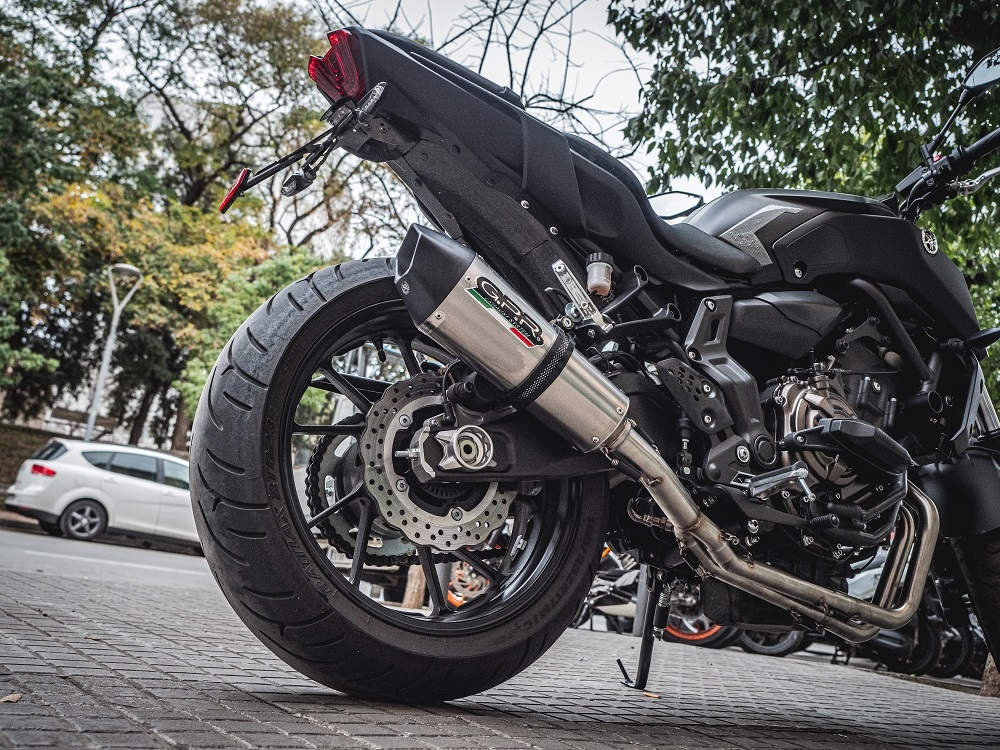 GPR escape compatível com  Yamaha Mt-07  2014-2016, New Grand Prix Evo Titanium, Sistema homologado com catalisador linha completa, silencioso mais coletor 