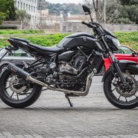 Escape compatível com Yamaha Mt-07 2017-2020, M3 Black Titanium, Escape racing linha completa, silencioso mais coletor com dbkiller, não homologado 