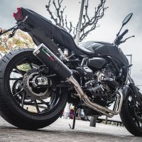 Escape compatível com Yamaha Mt-07 2017-2020, M3 Black Titanium, Escape racing linha completa, silencioso mais coletor com dbkiller, não homologado 