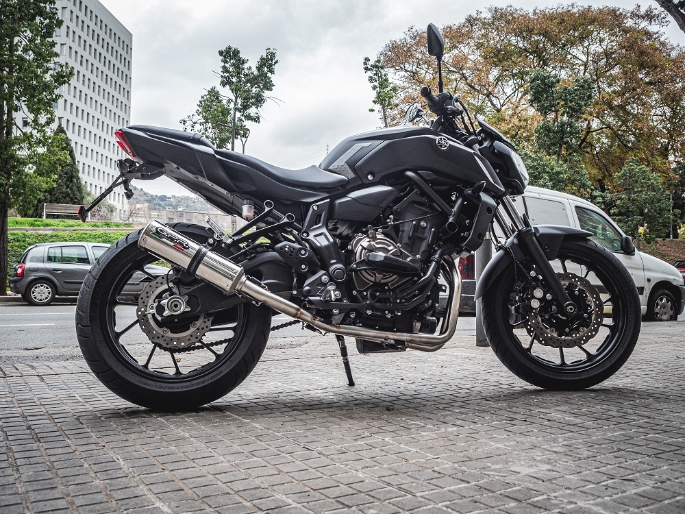 Escape compatível com Yamaha Mt-07 2014-2016, M3 Inox , Escape Racing, linha completa, fornecido com coletor específico, artigo sem homologação 