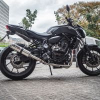 Escape compatível com Yamaha Mt-07 2014-2016, M3 Inox , Escape Racing, linha completa, fornecido com coletor específico, artigo sem homologação 