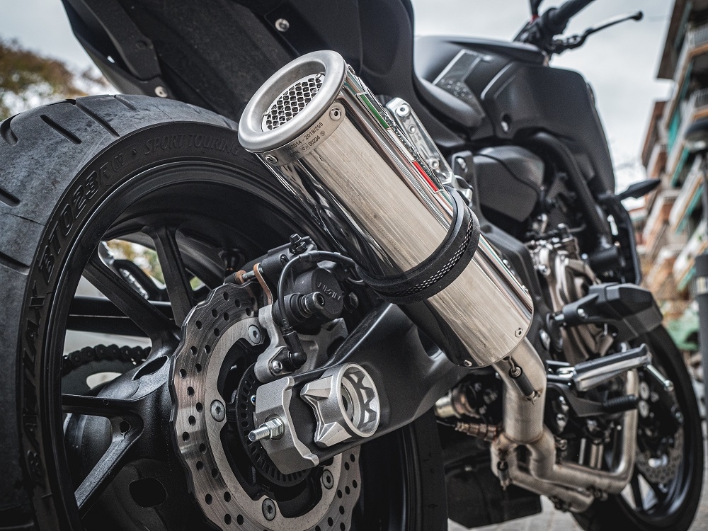 Escape compatível com Yamaha Mt-07 2014-2016, M3 Inox , Escape Racing, linha completa, fornecido com coletor específico, artigo sem homologação 