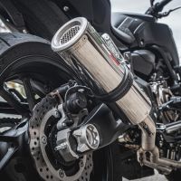 Escape compatível com Yamaha Mt-07 2014-2016, M3 Inox , Escape Racing, linha completa, fornecido com coletor específico, artigo sem homologação 