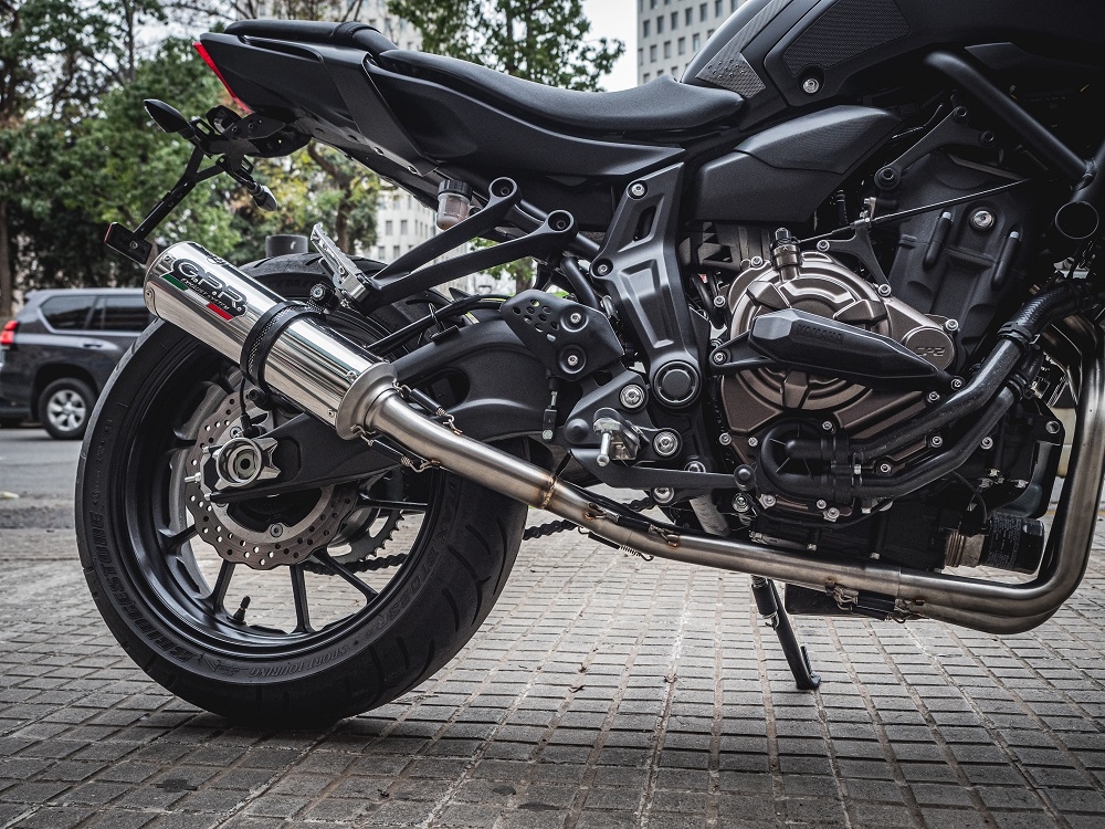 Escape compatível com Yamaha Mt-07 2014-2016, M3 Inox , Escape Racing, linha completa, fornecido com coletor específico, artigo sem homologação 