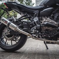 Escape compatível com Yamaha Mt-07 2014-2016, M3 Inox , Escape Racing, linha completa, fornecido com coletor específico, artigo sem homologação 