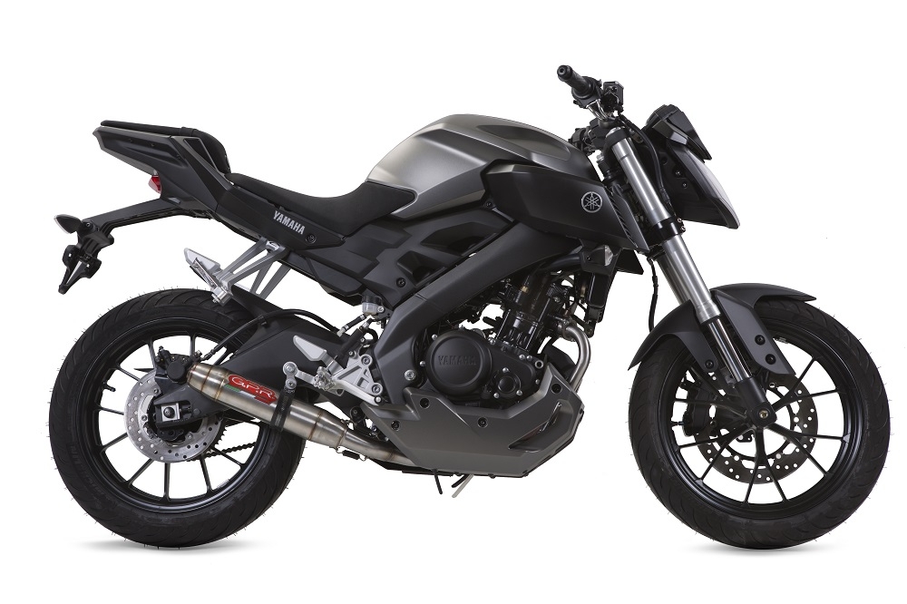 Escape compatível com Yamaha Mt 125 2017-2019, Deeptone Inox, Escape legal, aprovado, com db killer removível, tubo de conexão e conversor catalítico 