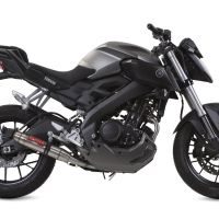 Escape compatível com Yamaha Mt 125 2017-2019, Deeptone Inox, Escape legal, aprovado, com db killer removível, tubo de conexão e conversor catalítico 