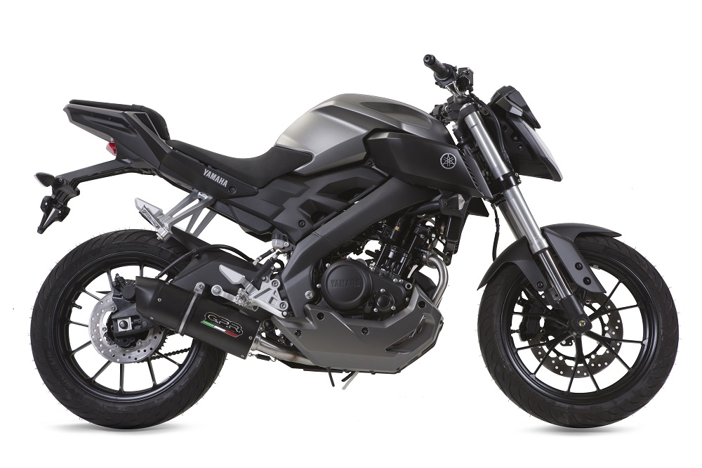 Escape compatível com Yamaha Mt 125 2017-2019, Furore Evo4 Nero, Sistema homologado com catalisador linha completa, silencioso mais coletor 