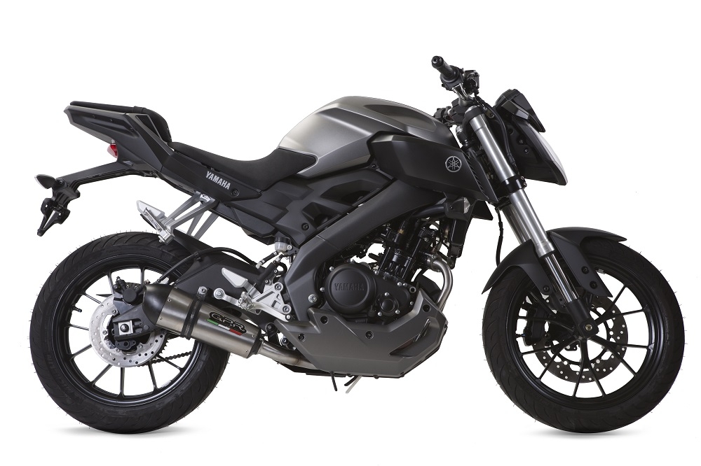 GPR escape compatível com  Yamaha Mt 125 2017-2019, New Grand Prix Evo Titanium, Sistema homologado com catalisador linha completa, silencioso mais coletor 
