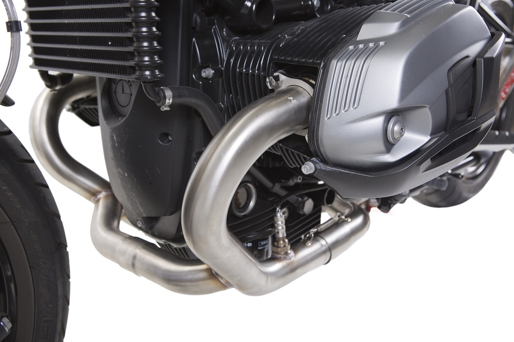 Escape compatível com Bmw R Nine-T 1200 -Pure -Racer -Urban G-S 2017-2023, Deeptone Inox, Sistema homologado com catalisador linha completa, silencioso mais coletor 