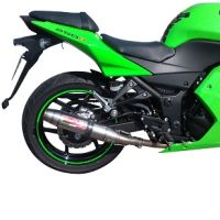 Escape compatível com Kawasaki Ninja 250 R 2007-2016, Deeptone Inox, Sistema racing Silencioso com tubo de ligação 