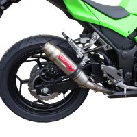 Escape compatível com Kawasaki Ninja 300 R 2012-2017, Deeptone Inox, Escape legal, homologado, silenciador com db killer removível e tubo de ligação específico 