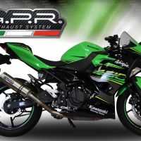 Escape compatível com Kawasaki Ninja 400 2023-2025, M3 Inox , Escape legal, homologado, silenciador com db killer removível e tubo de ligação específico 